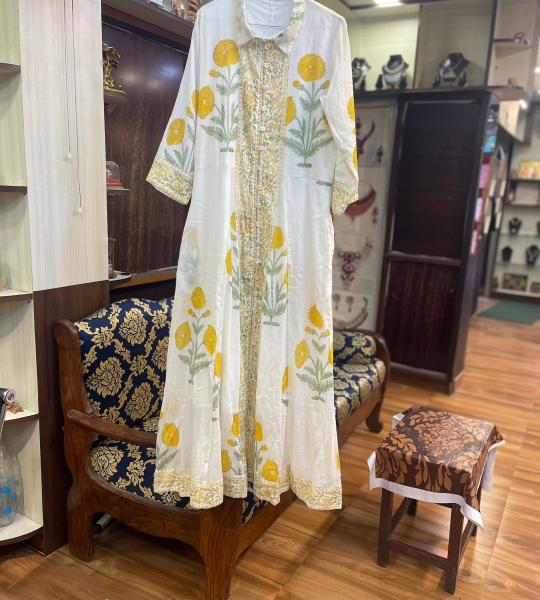 Block Print Dress, Hand Block Printed Dress, Indian Cotton Dress, Indian Block Print Dress, Block Printed Dress For Women
