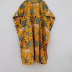 New Floral Print Kaftan, Indian Soft Cotton Caftan, Maxi Dress, Beach Cover Up, Bridesmaid Gift, Kaftan For Women's, Nightwear Dress