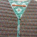 Hand Block Printed Cotton Vest: Gray Indian Handmade Outerwear