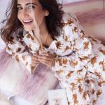 Tiger Print Cotton Pajama Set: Indian Bohemian Sleepwear