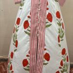 Hand Block Printed Cotton Dress, Lining Floral printed Dress, Handmade Dress, Wedding Long Dress For Women