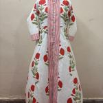 Hand Block Printed Cotton Dress, Lining Floral printed Dress, Handmade Dress, Wedding Long Dress For Women